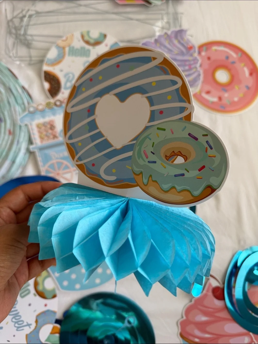 Sprikled with Love Party Decor - Teal & Pastel baby boy sprinkle/ shower